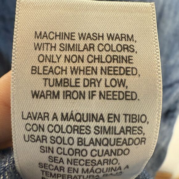 Simply Emma Denim Chambray Dress Women’s Plus Size 2X Pockets Blue 100% Cotton - Picture 9 of 11